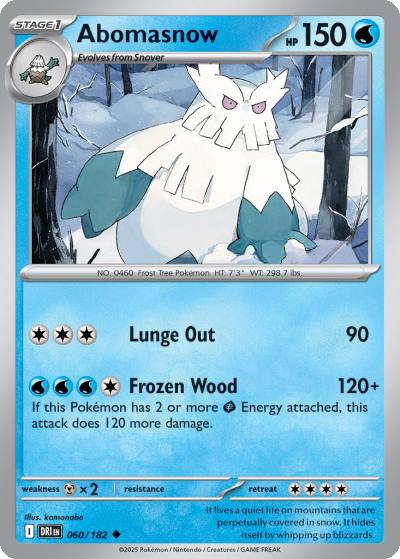 Abomasnow 60/182 Destined Rivals Pokemon card