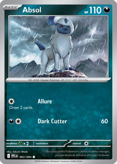 Absol 63/94 Phantasmal Flames Pokemon card