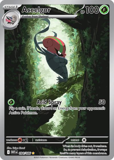 Accelgor 94/86 White Flare Pokemon card
