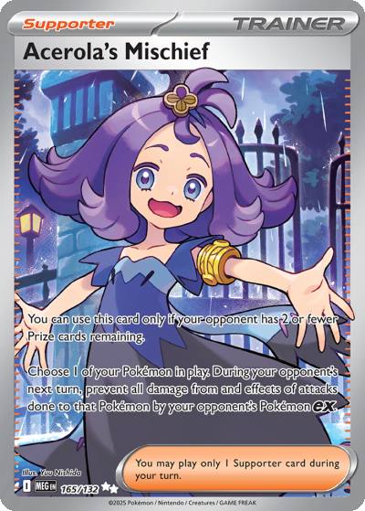 Acerola's Mischief 165/132 Mega Evolution Pokemon card