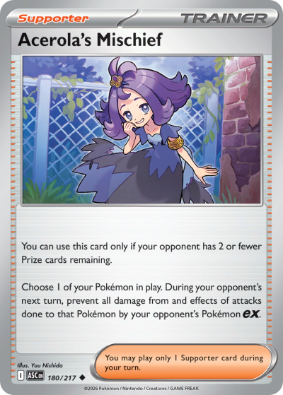 Acerola's Mischief 180/217 Ascended Heroes Pokemon card