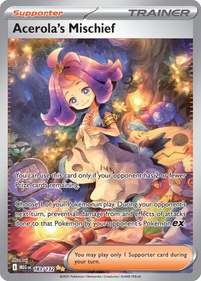 Acerola's Mischief 183/132 Mega Evolution Pokemon card