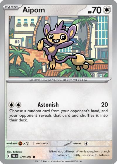 Aipom 78/94 Phantasmal Flames Pokemon card