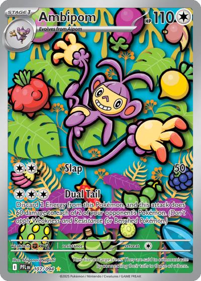 Ambipom 107/94 Phantasmal Flames Pokemon card