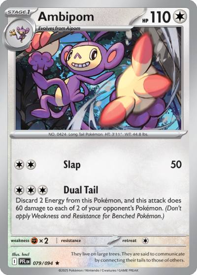 Ambipom 79/94 Phantasmal Flames Pokemon card
