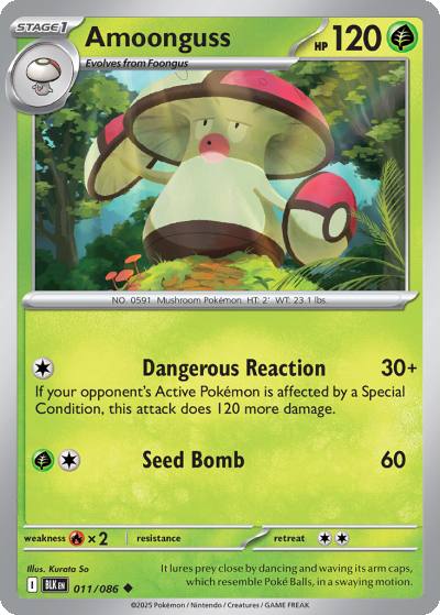 Amoonguss 11/86 Black Bolt Pokemon card