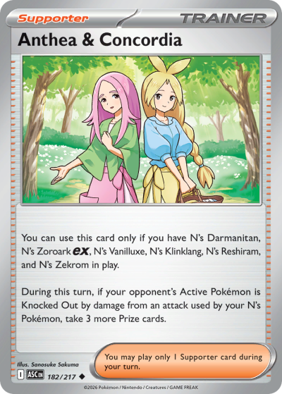 Anthea & Concordia 182/217 Ascended Heroes Pokemon card