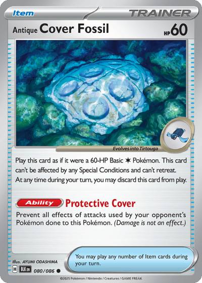 Antique Cover Fossil 80/86 Black Bolt Pokemon card
