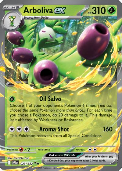 Arboliva ex 23/182 Destined Rivals Pokemon card