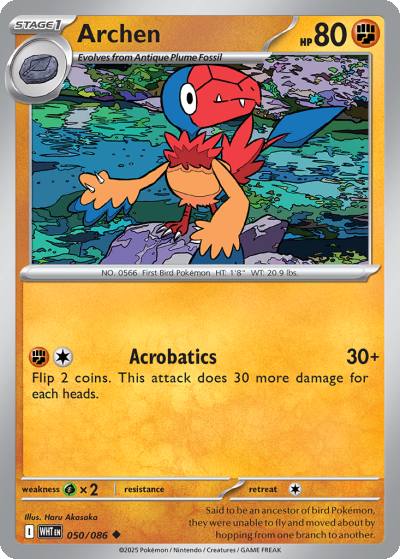 Archen 50/86 White Flare Pokemon card