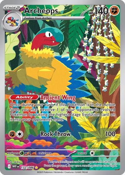 Archeops 132/86 White Flare Pokemon card