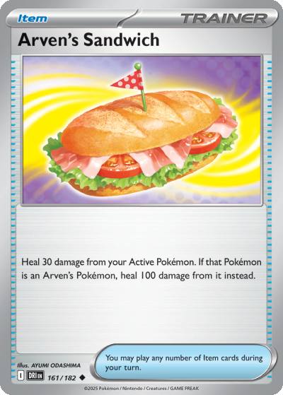 Arven's Sandwich 161/182 Destined Rivals Pokemon card
