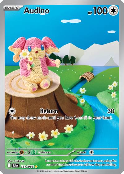 Audino 151/86 Black Bolt Pokemon card