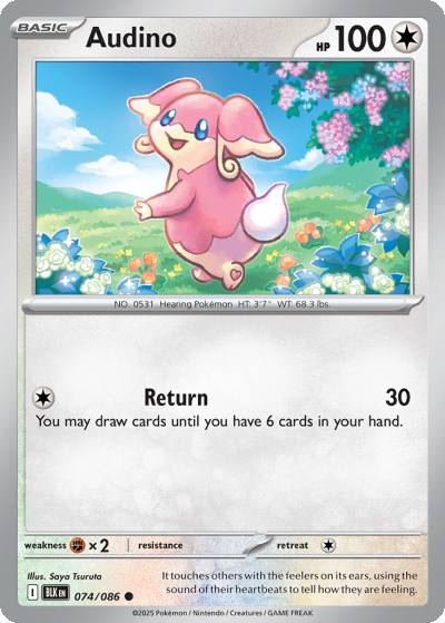 Audino 74/86 Black Bolt Pokemon card