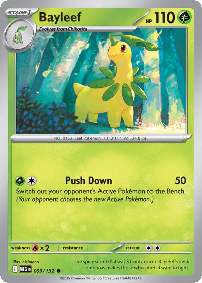 Bayleef 9/132 Mega Evolution Pokemon card