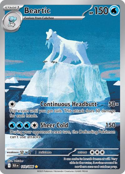 Beartic 110/86 Black Bolt Pokemon card