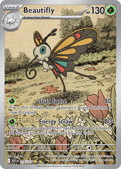 Beautifly 219/217 Ascended Heroes Pokemon card