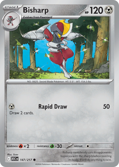 Bisharp 147/217 Ascended Heroes Pokemon card
