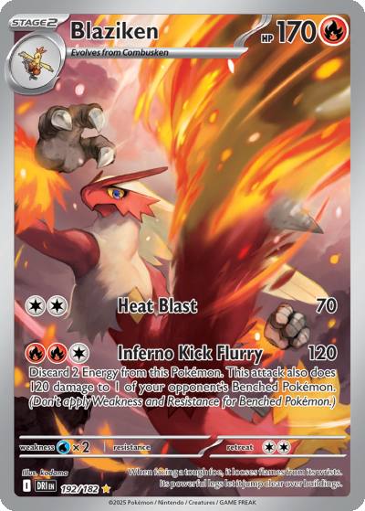 Blaziken 192/182 Destined Rivals Pokemon card