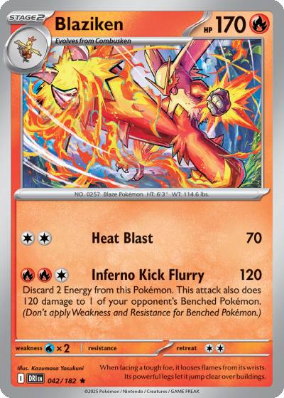 Blaziken 42/182 Destined Rivals Pokemon card