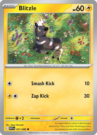 Blitzle 31/86 White Flare Pokemon card