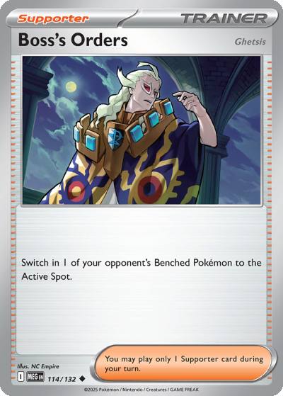 Boss's Orders 114/132 Mega Evolution Pokemon card