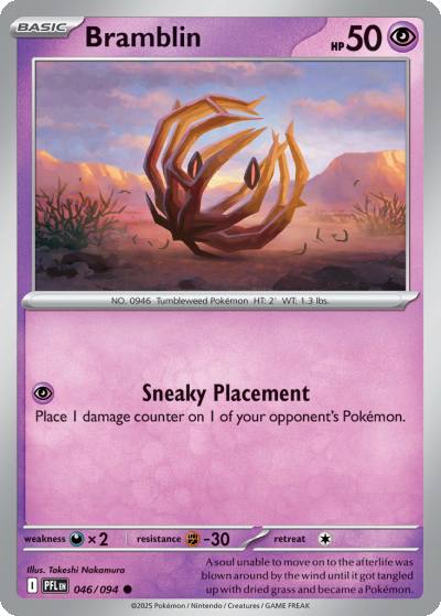 Bramblin 46/94 Phantasmal Flames Pokemon card