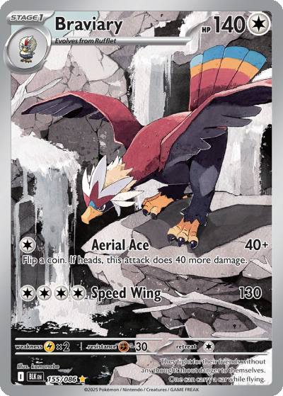 Braviary 155/86 Black Bolt Pokemon card