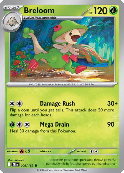 Breloom 6/182 Destined Rivals Pokemon card