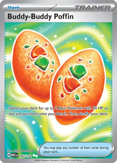 Buddy-Buddy Poffin 167/132 Mega Evolution Pokemon card
