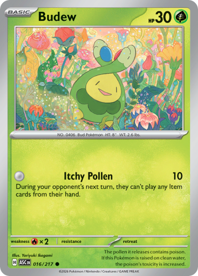 Budew 16/217 Ascended Heroes Pokemon card