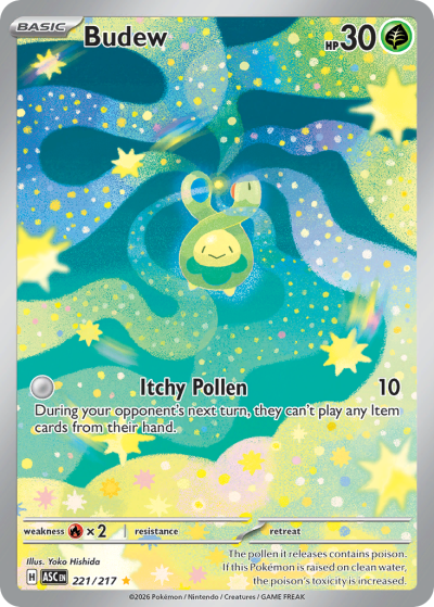 Budew 221/217 Ascended Heroes Pokemon card
