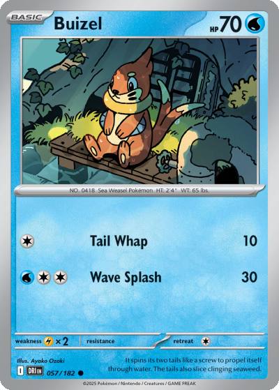 Buizel 57/182 Destined Rivals Pokemon card
