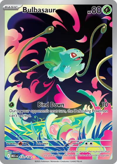 Bulbasaur 133/132 Mega Evolution Pokemon card