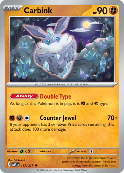 Carbink 117/217 Ascended Heroes Pokemon card