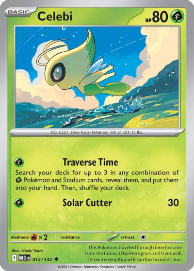 Celebi 12/132 Mega Evolution Pokemon card