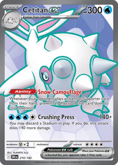 Cetitan ex 210/182 Destined Rivals Pokemon card