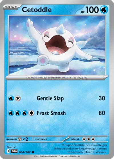 Cetoddle 64/182 Destined Rivals Pokemon card