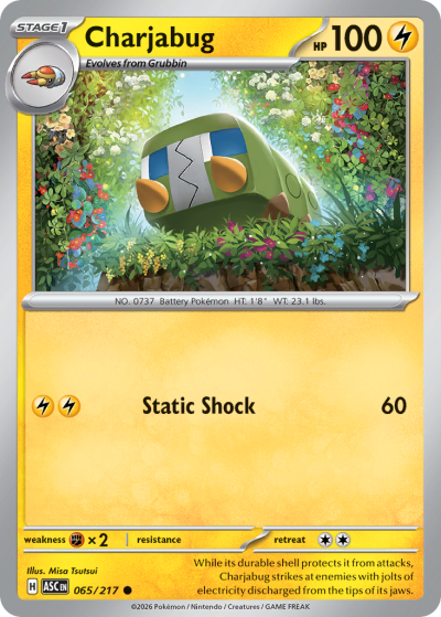 Charjabug 65/217 Ascended Heroes Pokemon card