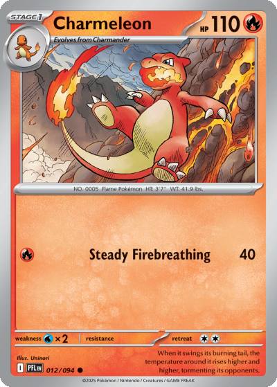Charmeleon 12/94 Phantasmal Flames Pokemon card
