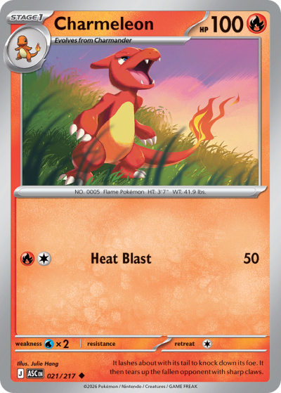 Charmeleon 21/217 Ascended Heroes Pokemon card