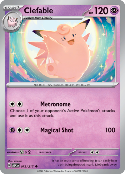 Clefable 75/217 Ascended Heroes Pokemon card