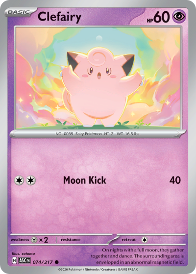 Clefairy 74/217 Ascended Heroes Pokemon card