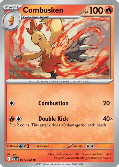 Combusken 41/182 Destined Rivals Pokemon card