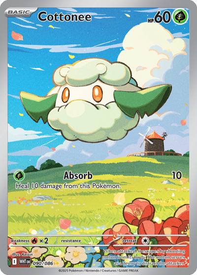 Cottonee 90/86 White Flare Pokemon card