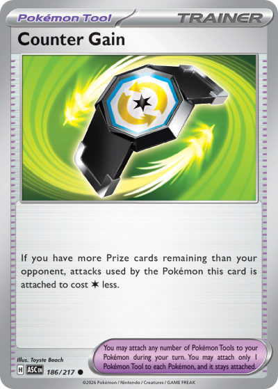 Counter Gain 186/217 Ascended Heroes Pokemon card