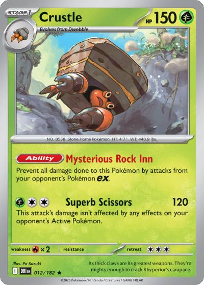 Crustle 12/182 Destined Rivals Pokemon card