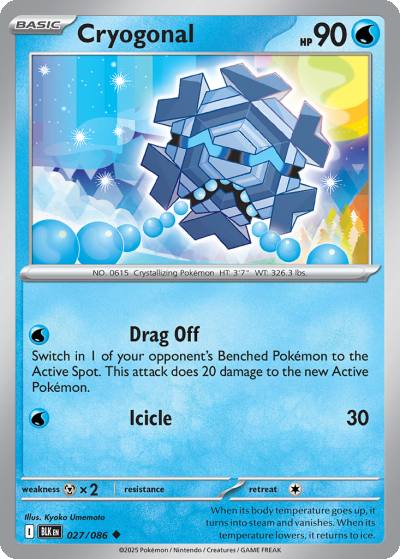 Cryogonal 27/86 Black Bolt Pokemon card