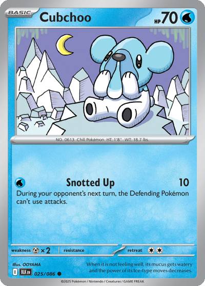 Cubchoo 25/86 Black Bolt Pokemon card