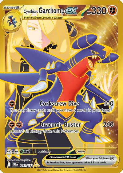 Cynthia's Garchomp ex 241/182 Destined Rivals Pokemon card